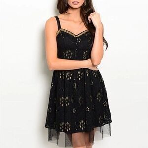 🖤 Soieblu Black Lace Dress